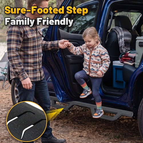 Black drop step running boards - black,